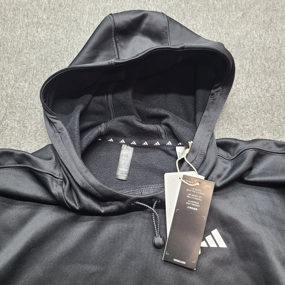 Adidas Aeroready Training Hoodie Women XS Black NEW IM2686 Sweatshirt - Picture 4 of 8